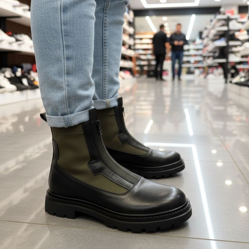 Streçli Hakiki Deri Bot