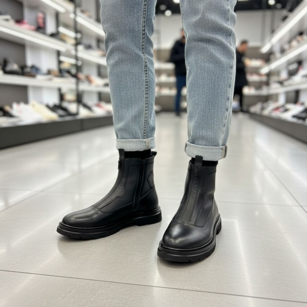 Streçli Hakiki Deri Bot